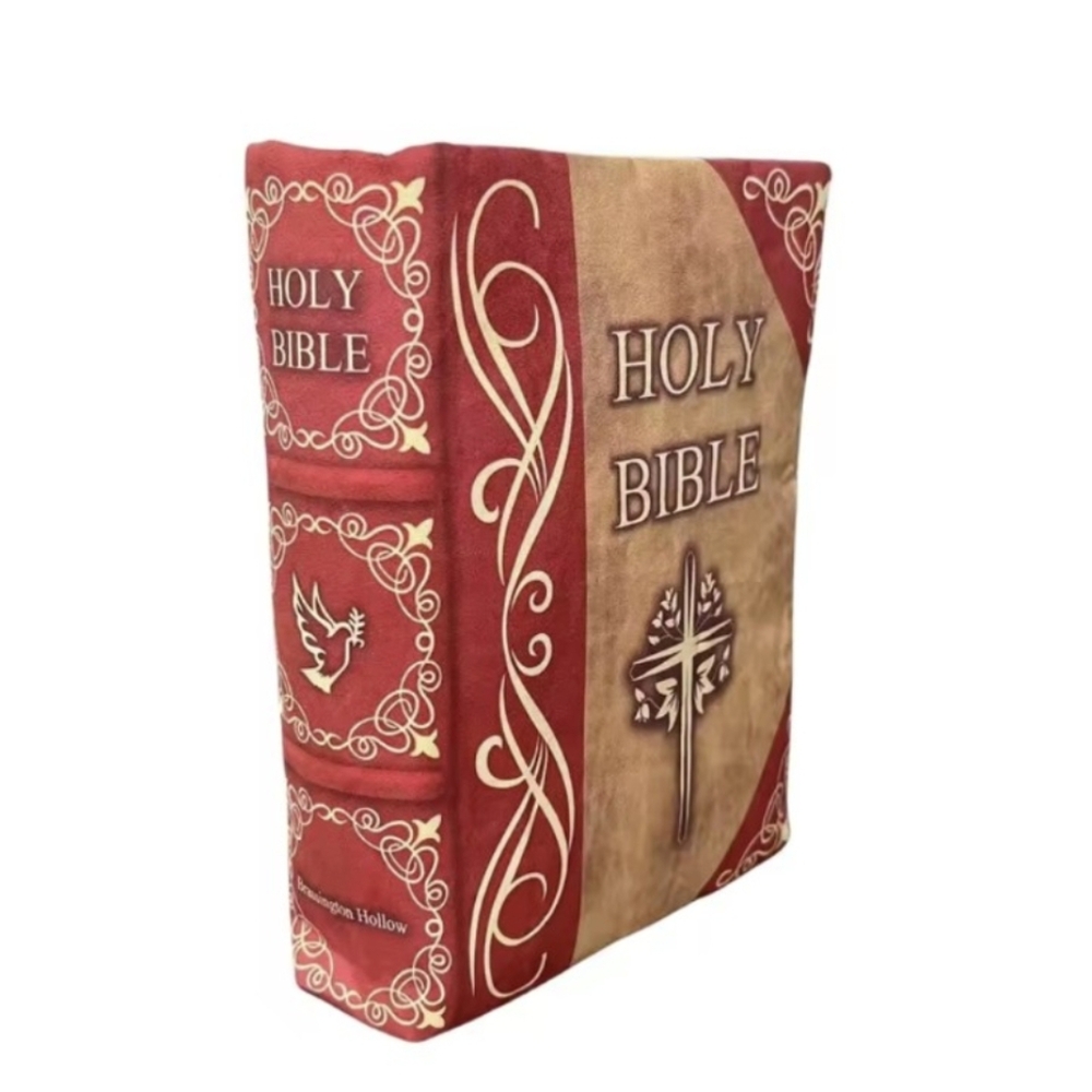 Red and Tan Decorative Holy Bible Plushy